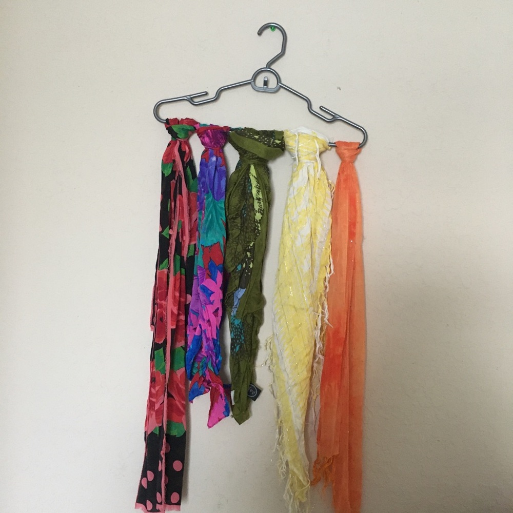 5 scarfs